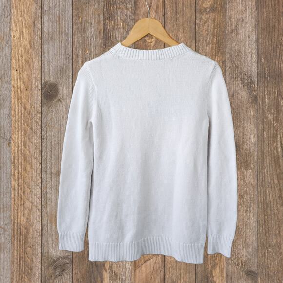 STS Sail to Sable Flag Intarsia Sweater XS White Preppy Americana - Picture 8 of 8